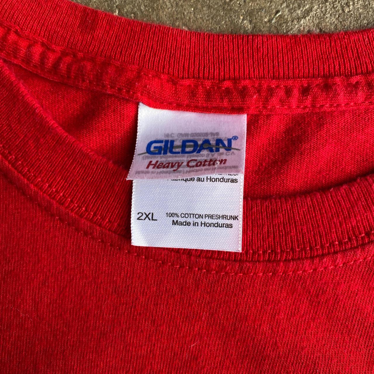 Red Gildan Christmas Beer Graphic T-Shirt - 2XL