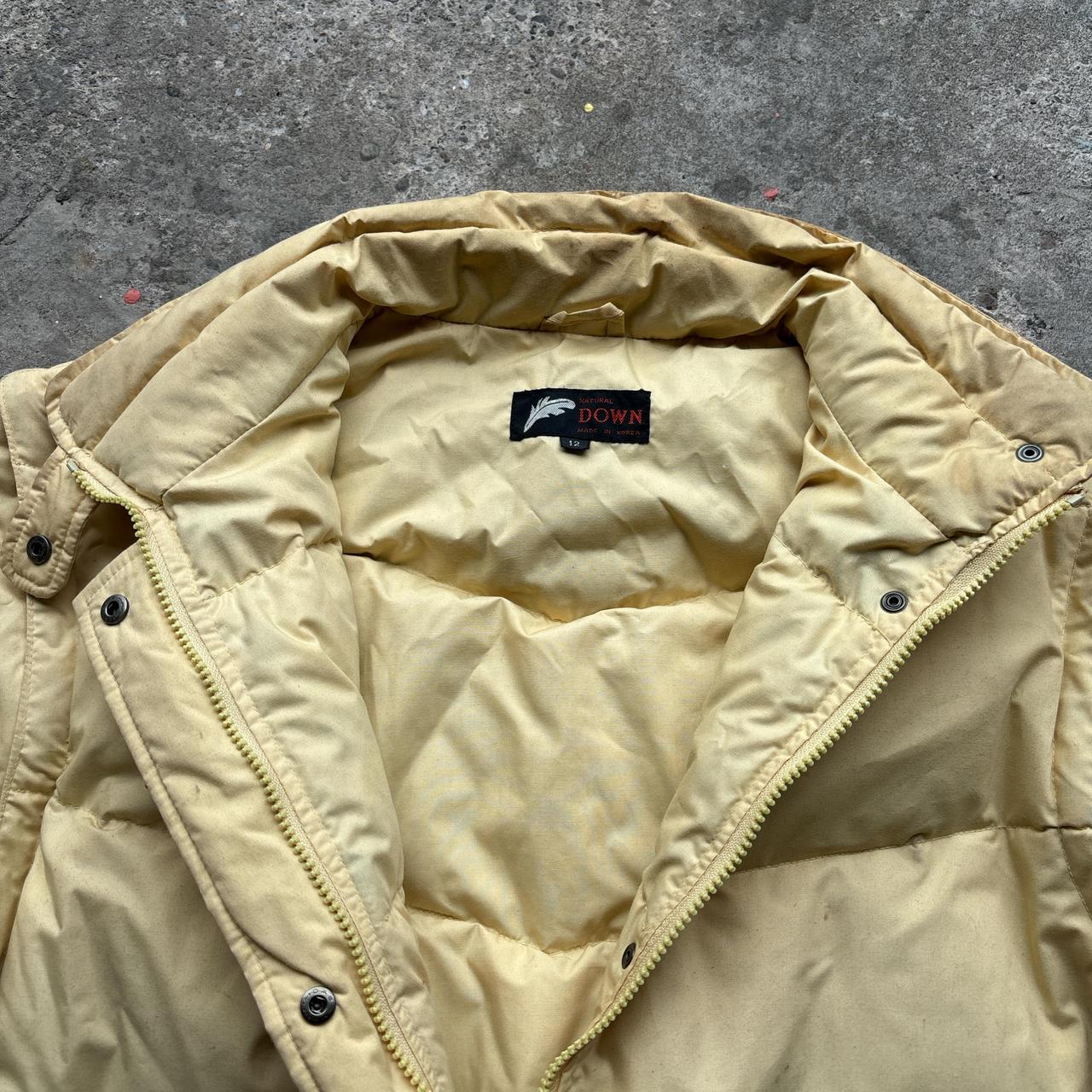 Cream vintage Rodeo feather down puffer jacket
