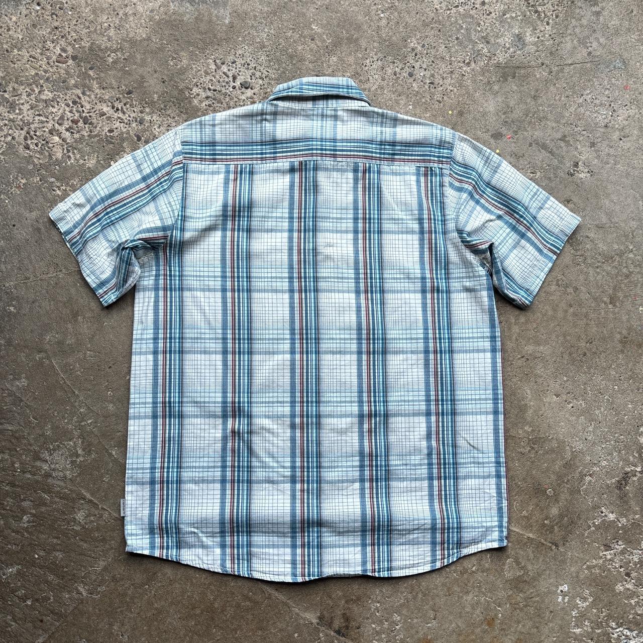Carhartt chequered blue and white short-sleeved shirt