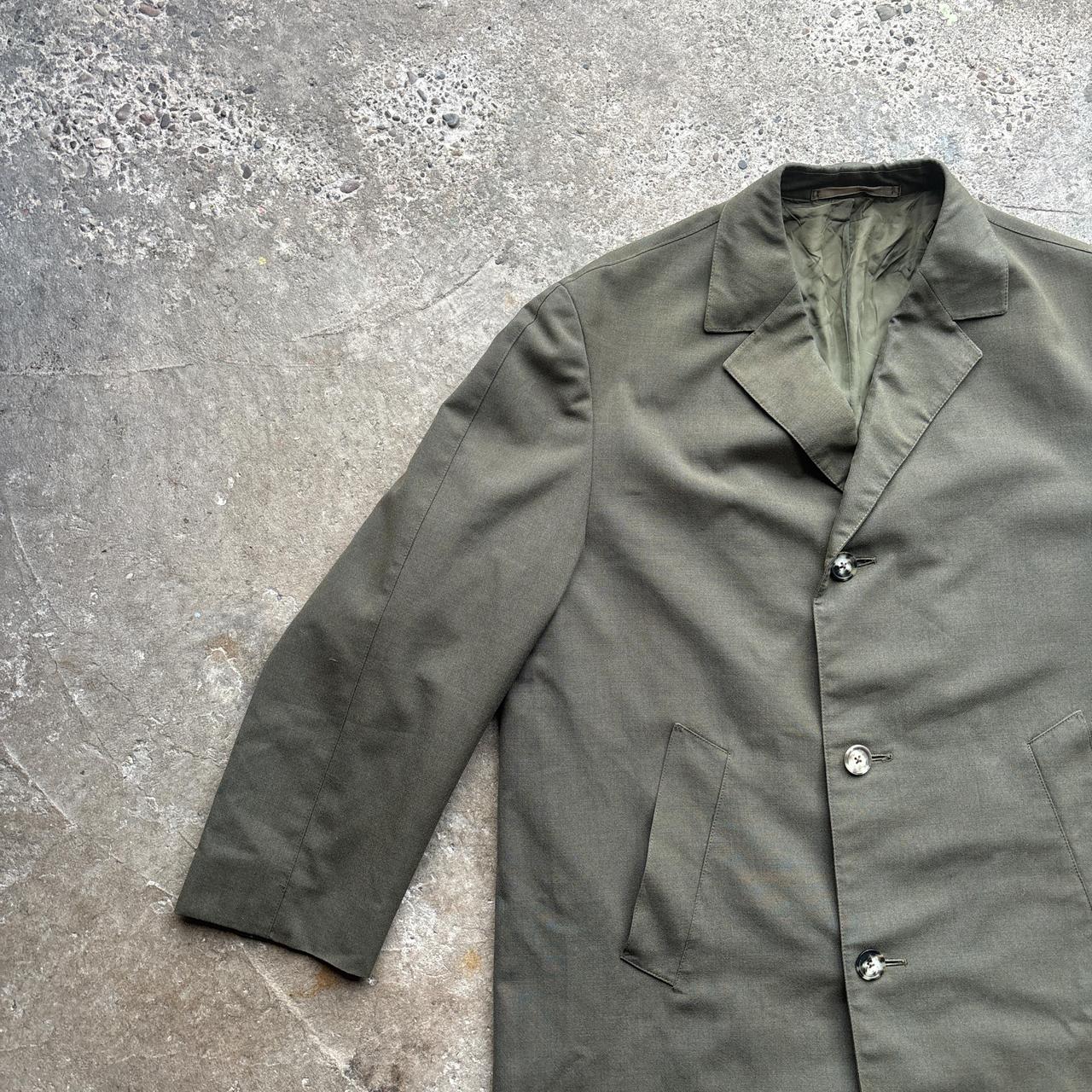 Vintage Military Style Khaki Green Trench Coat