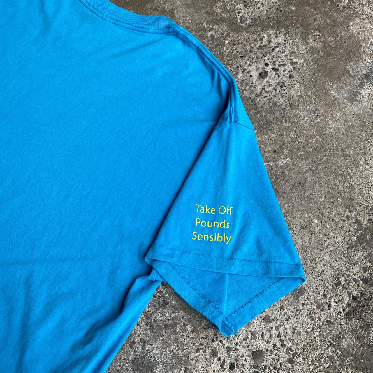 Vibrant Blue Graphic T-Shirt - 2XL