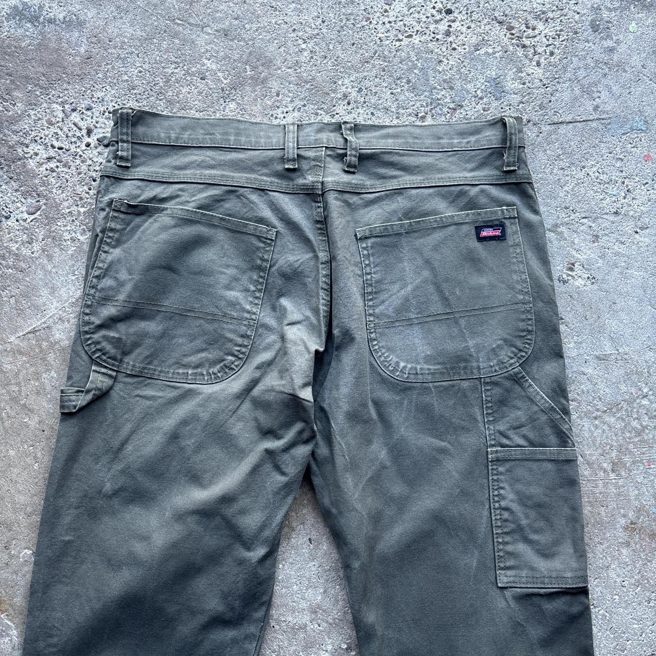 Khaki Green straight leg Dickies carpenter pants - W34