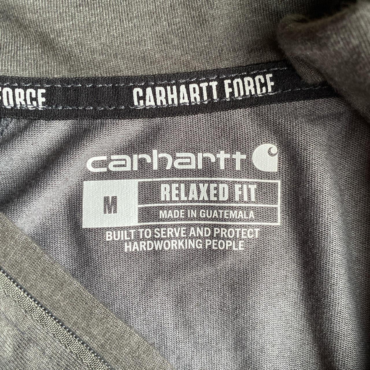 Grey Carhartt Quarter Zip Pullover Sweatshirt - M