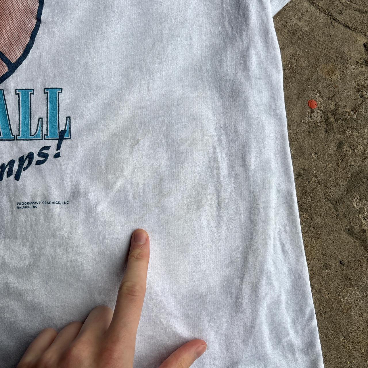 Vintage White Single Stitch Carolina Basketball T-Shirt - XL