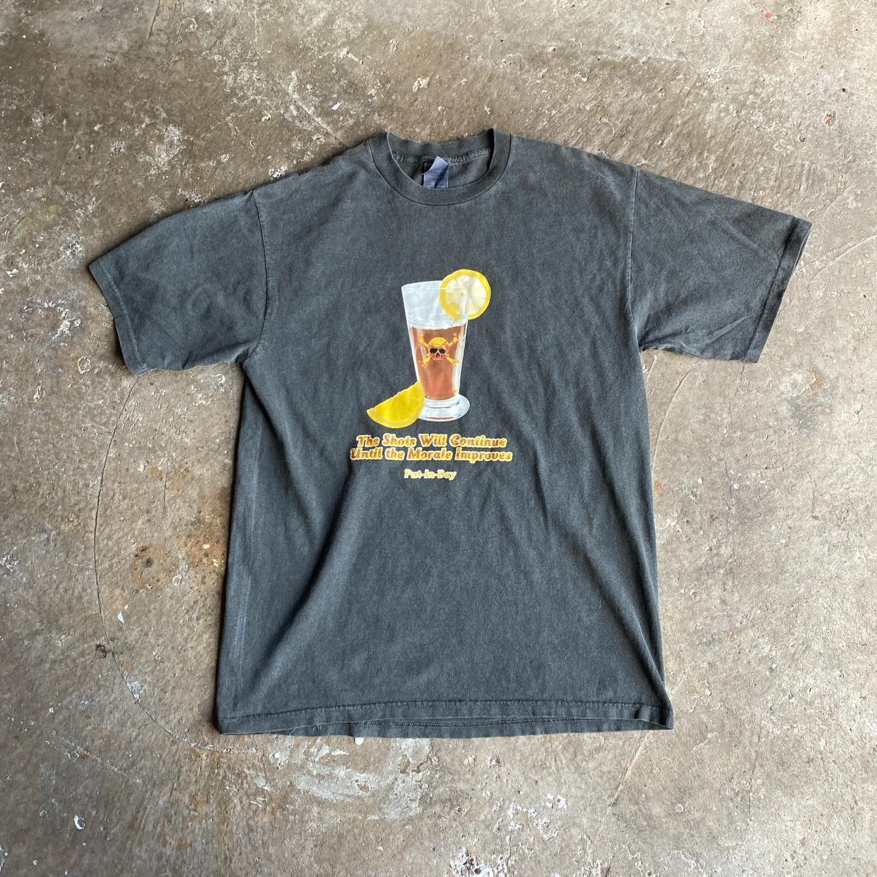 Dark Grey ‘Beer’ Graphic Bar T-Shirt