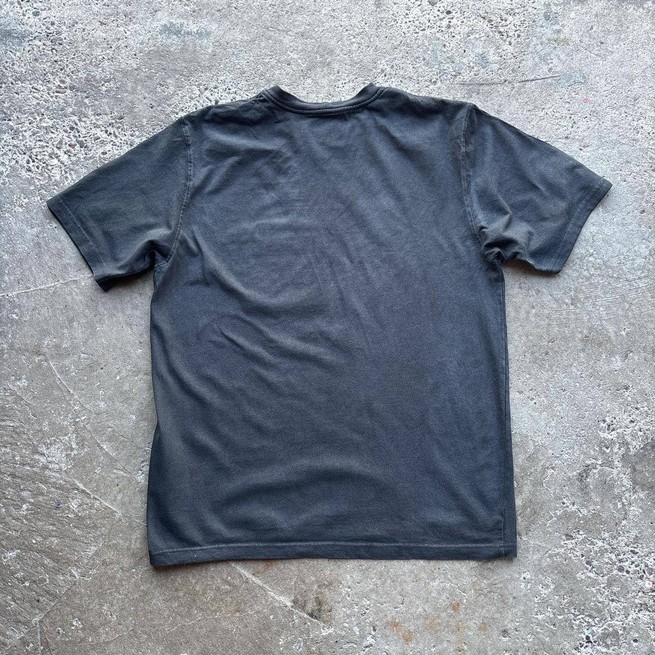 Washed black Carhartt single pocket t-shirt - M