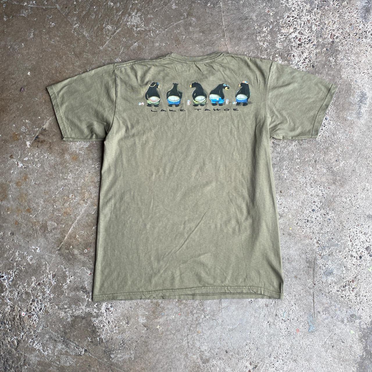 Khaki Green ‘Lake Tahoe’ Bear Graphic T-Shirt - L