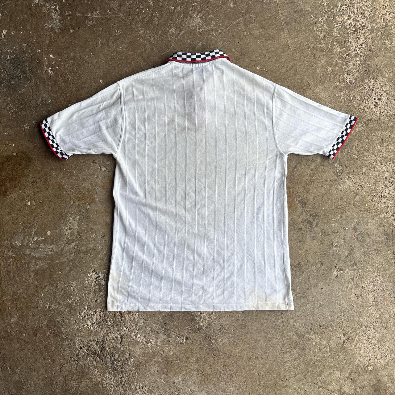 White NASCAR Cotton Polo Shirt L