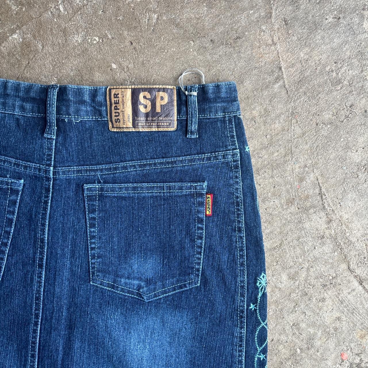 Blue Super Jeans Denim Midi Skirt