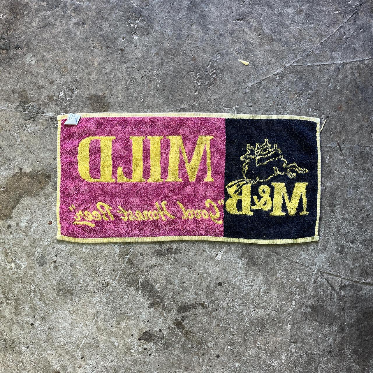 90s cotton ‘M&B’ beer towel - MILD “Good Honest Beer