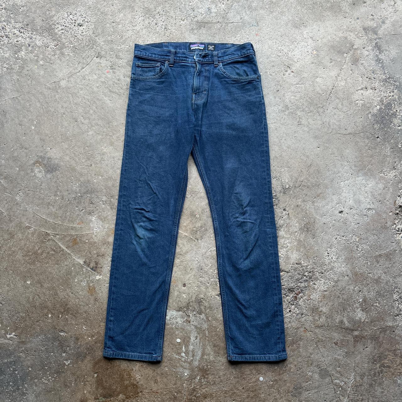 Blue Patagonia denim jeans