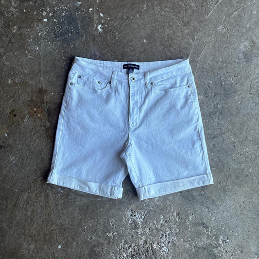 White DKNY Jean Shorts