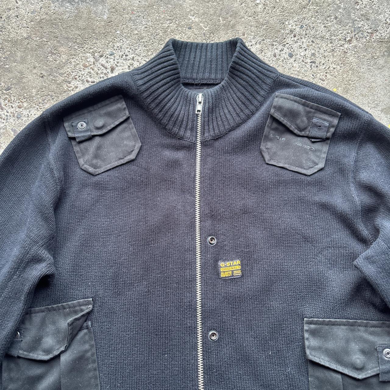 Black G-Star knitted zip-through sweater - XL
