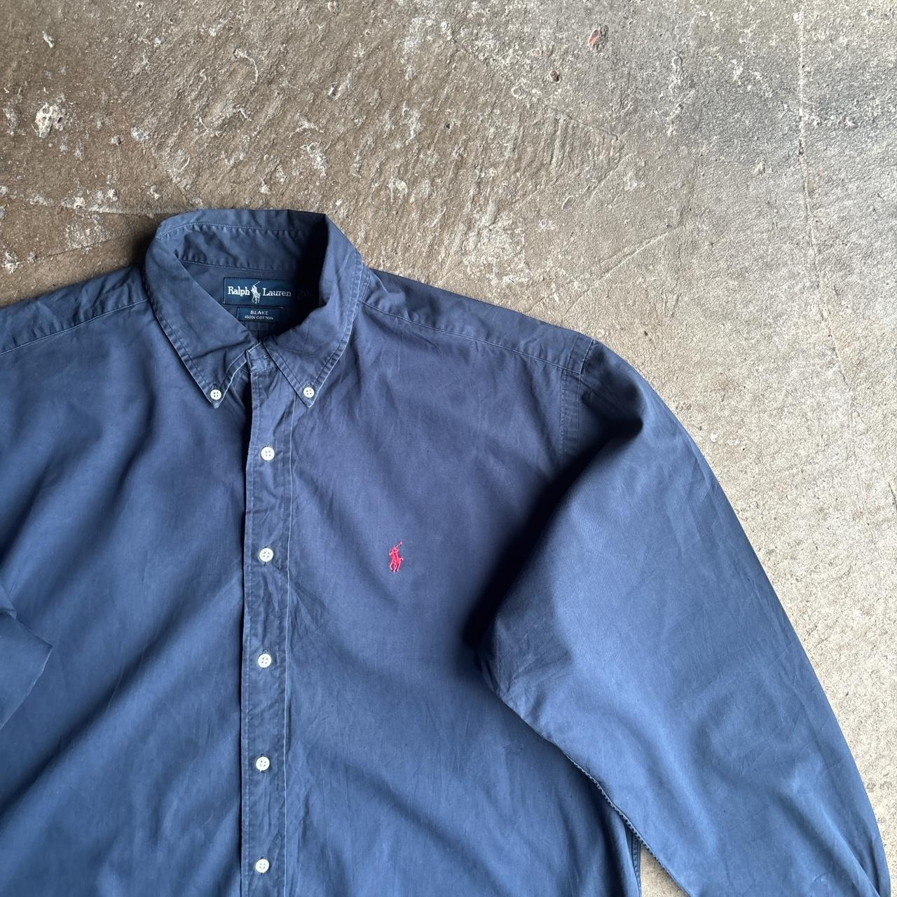 Navy Ralph Lauren Button Up Long-Sleeve Shirt - XL