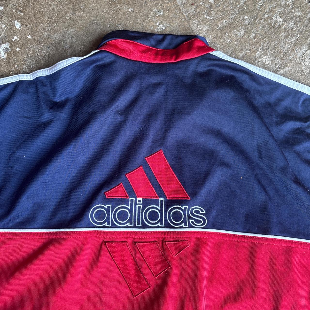90s Navy and red Adidas track jacket