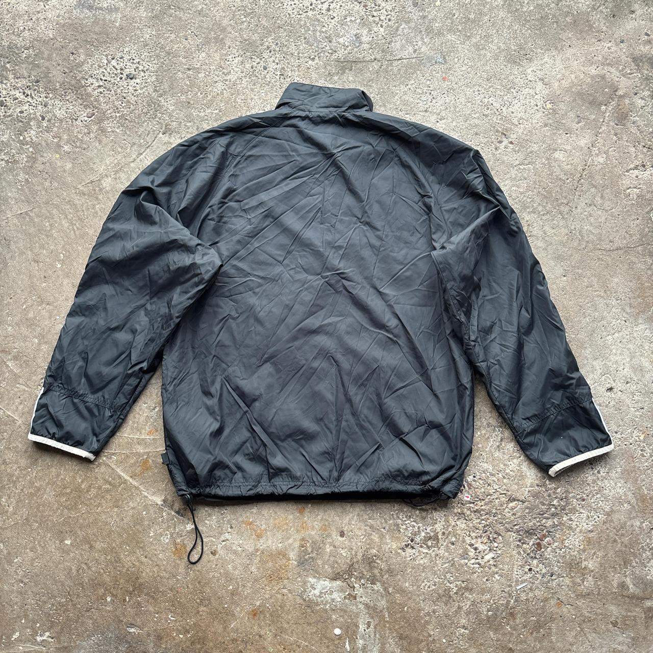 90s Black Adidas quarter zip track jacket