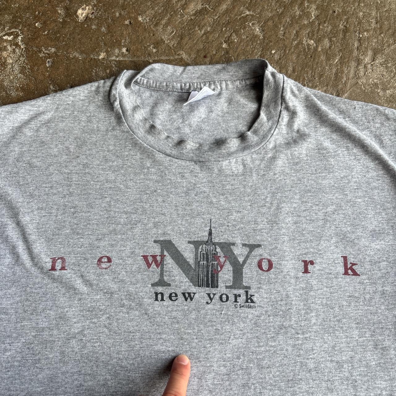 90s Grey New City T-shirt - XL