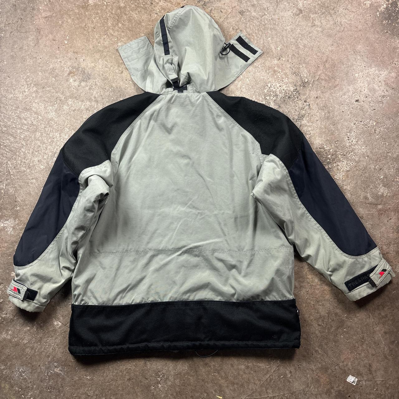 Grey and black waterproof Trespass winter jacket