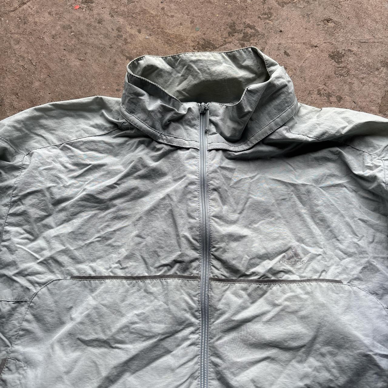 Vintage Light green Adidas windbreaker track jacket