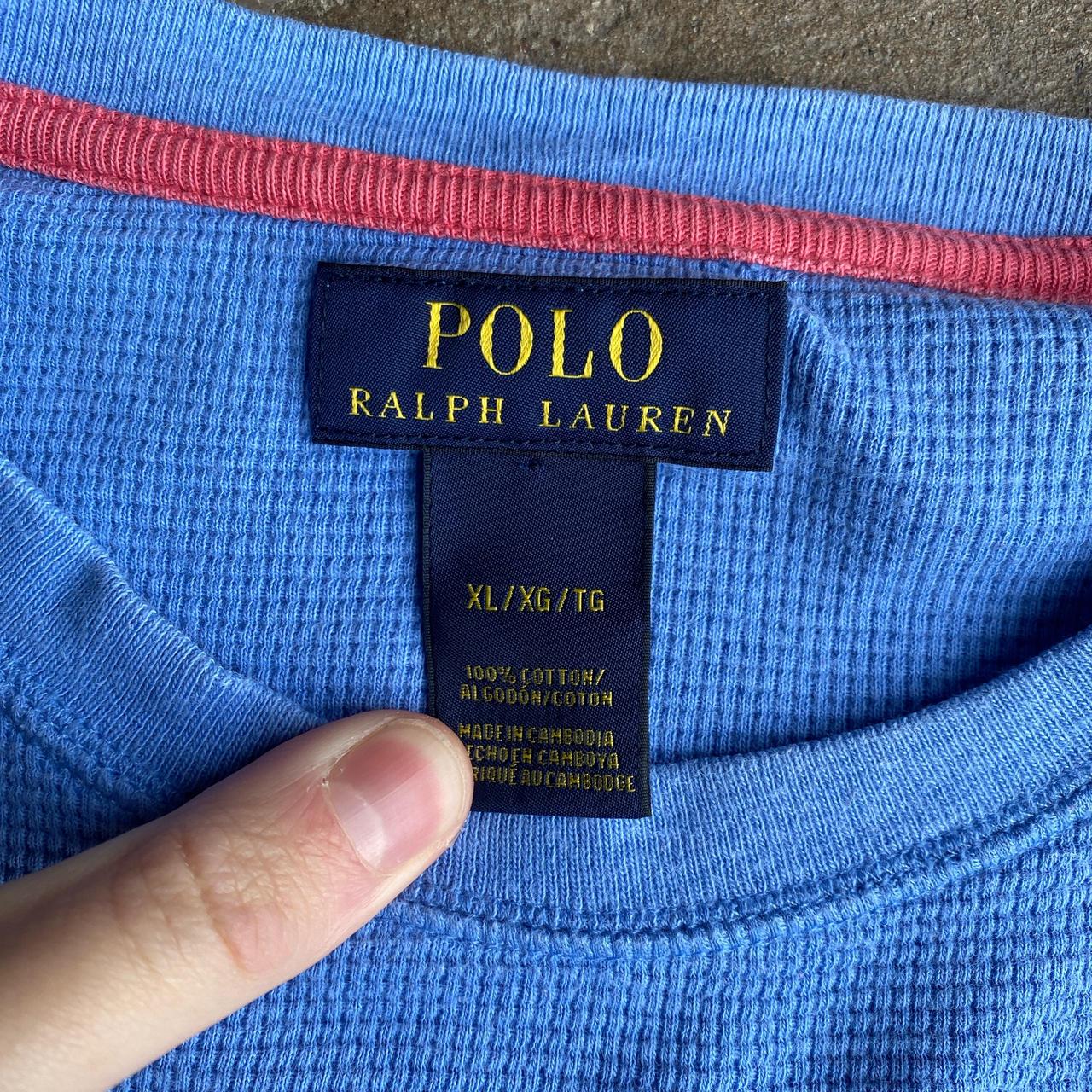 Blue Ralph Lauren Waffle Knit T-Shirt - XL