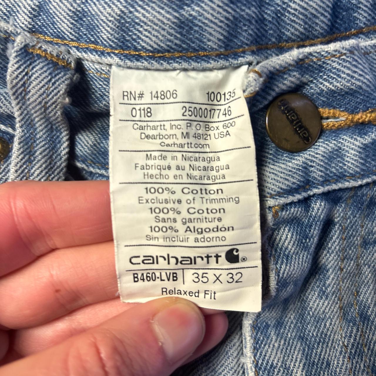 Blue Denim Carhartt Relaxed Fit Jeans - W35