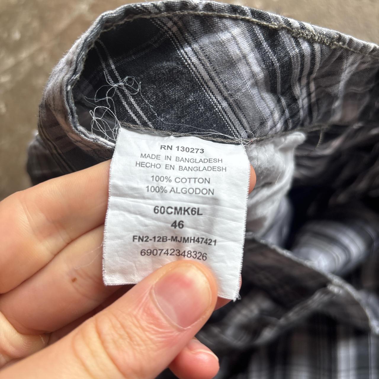 Grey Wrangler Checkered Cargo Shorts - W46