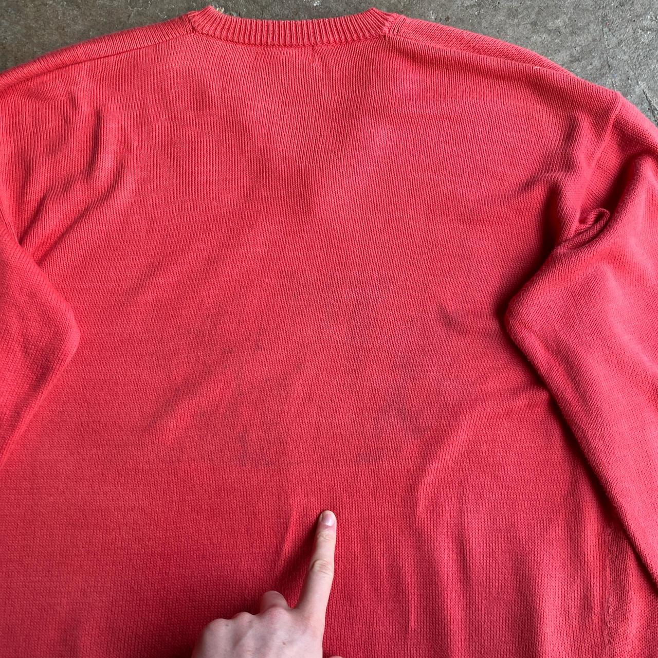 Salmon Pink V-Neck Valentino Jumper - XL