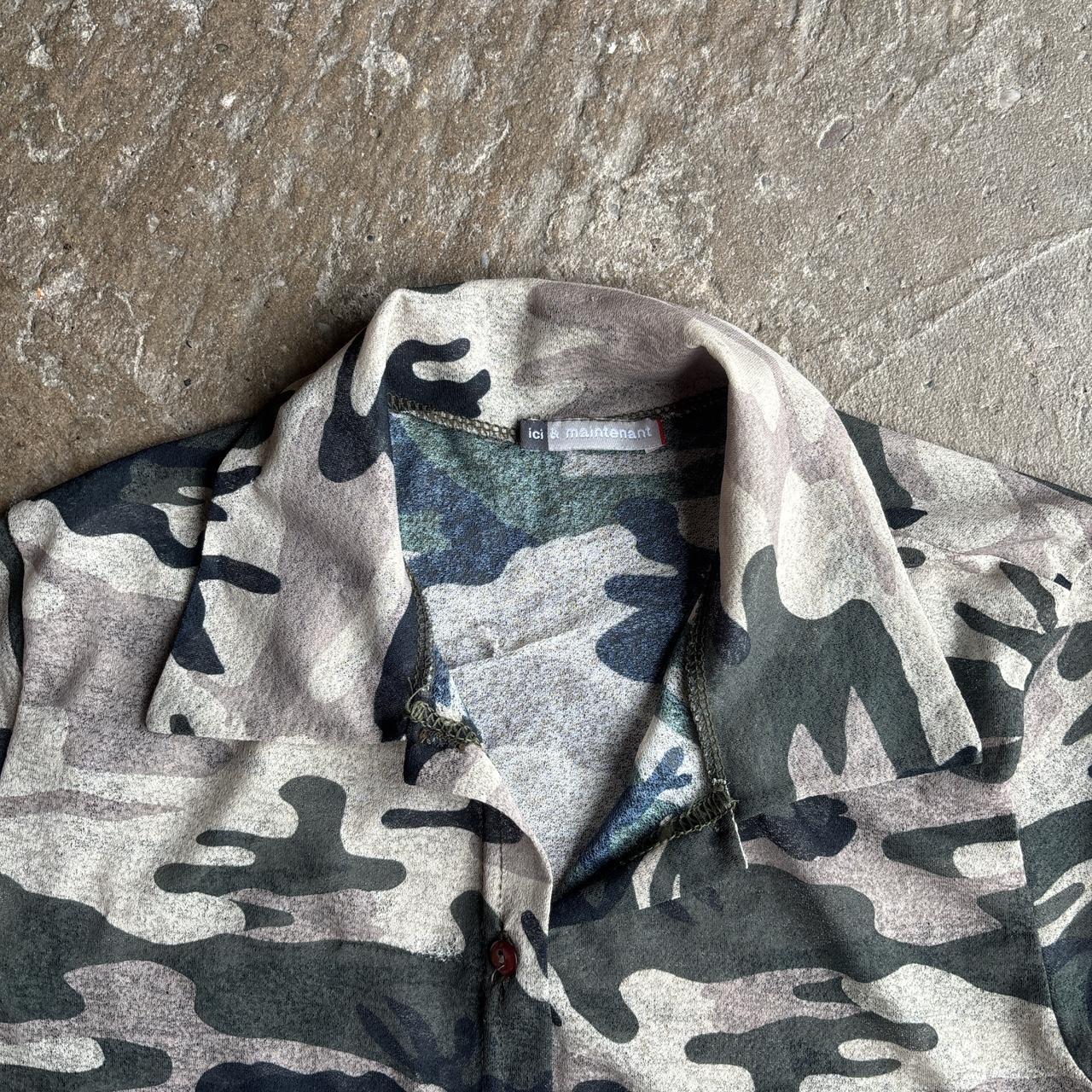 Camouflage Long-Sleeve Button Up Shirt