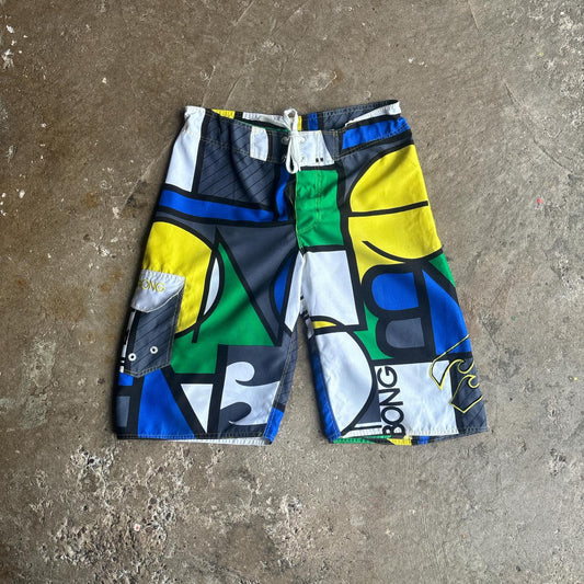 Multi Coloured Billabong Patterned Board Shorts- S