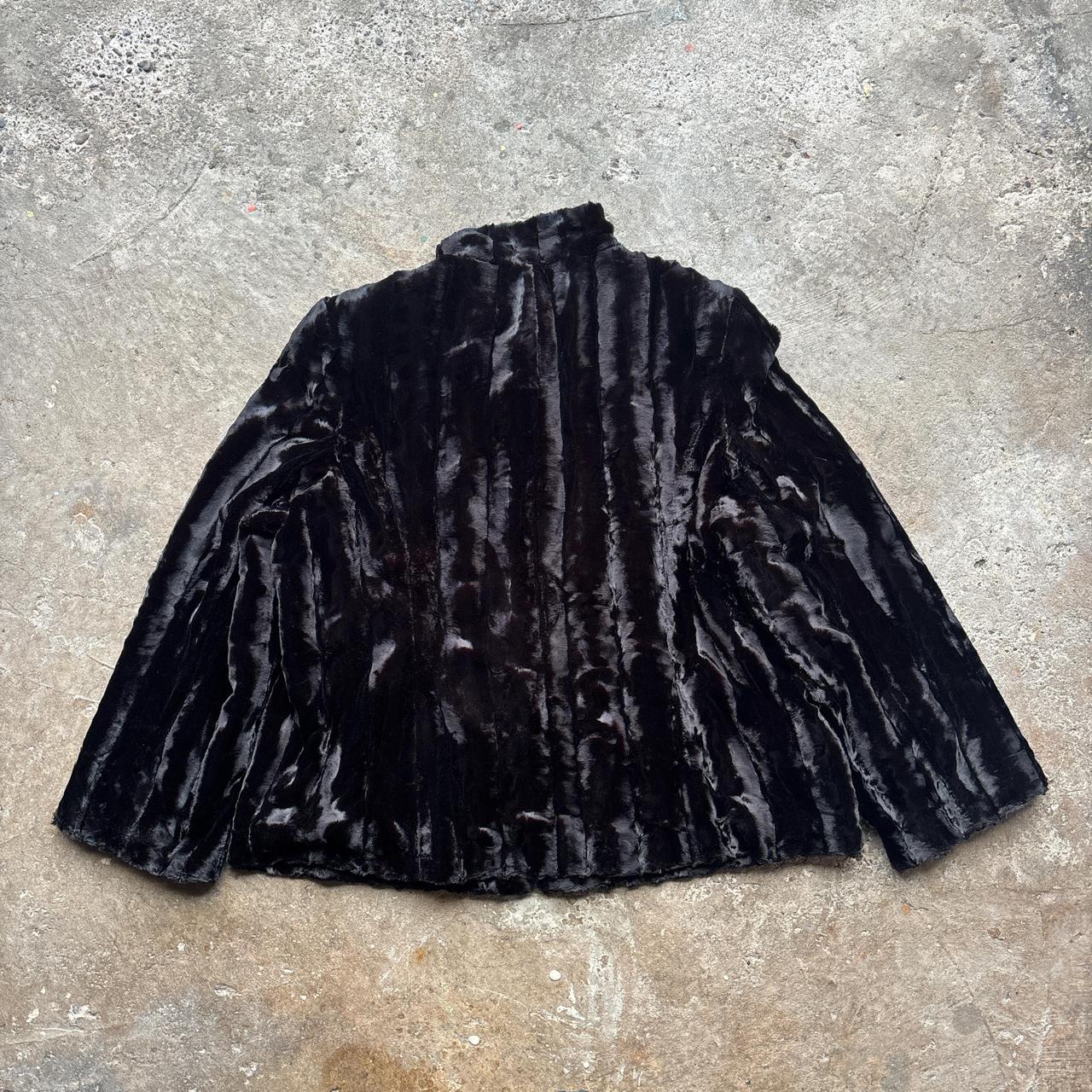 Vintage Black Klass Collection faux fur coat - oversized, lined, and with a