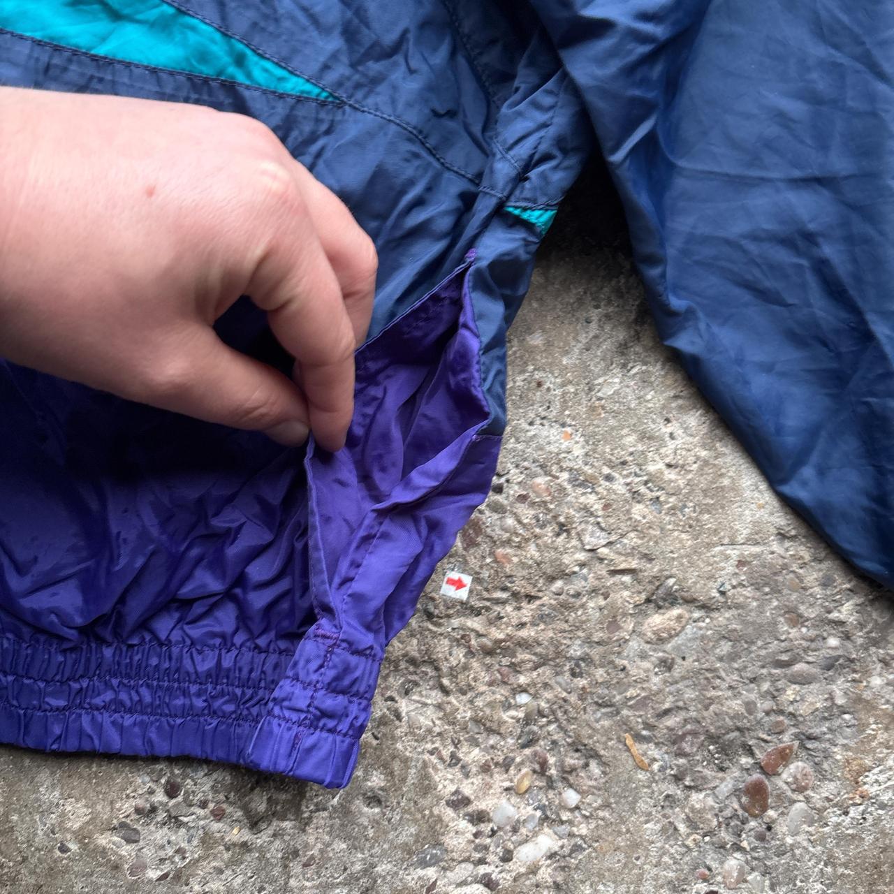 90s Navy, green and purple track jacket