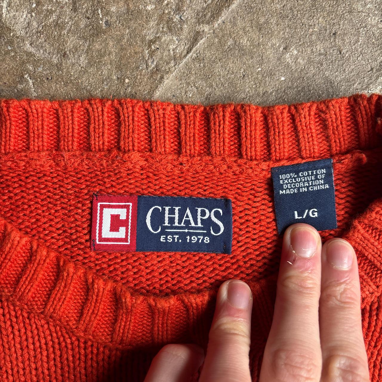 Orange Chaps Heavyweight Knit Jumper - L