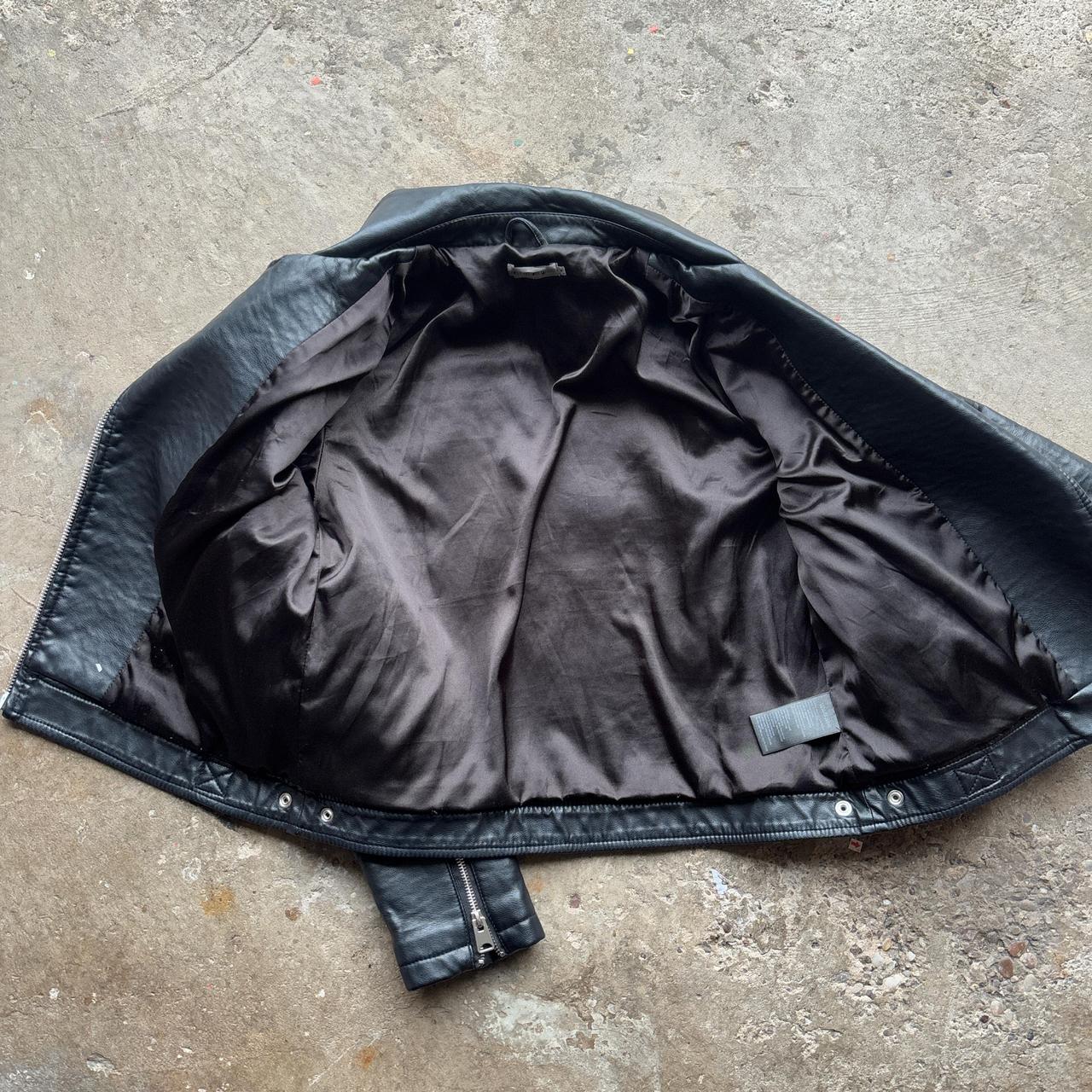 Black Light Before Dark faux leather biker jacket