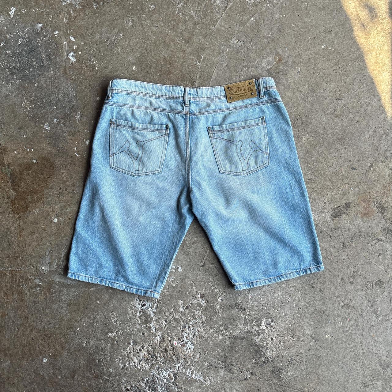 Light Blue Denim Von Dutch Jean Shorts
