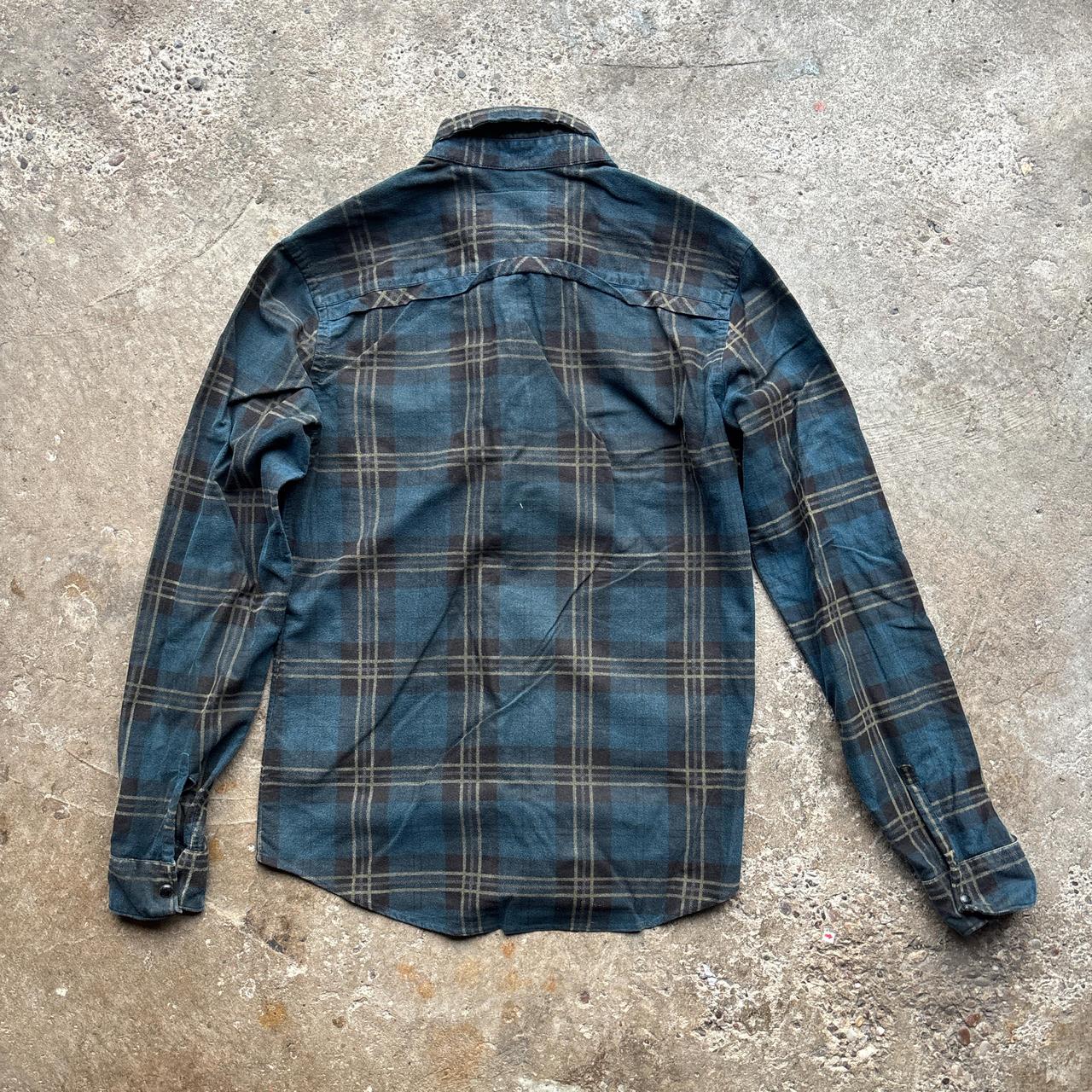 Blue All Saints plaid shirt