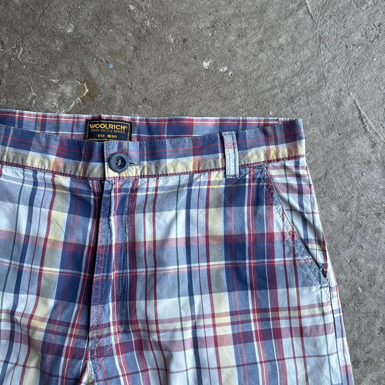 Multi-Coloured Checkered Woolrich Chino Shorts