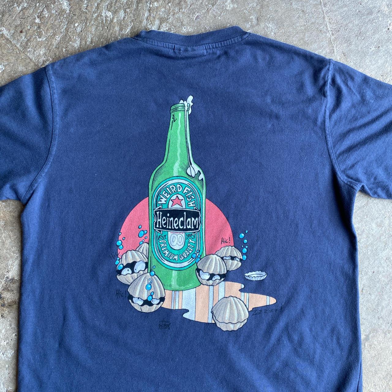 Navy Weird Fish Beer Graphic T-Shirt