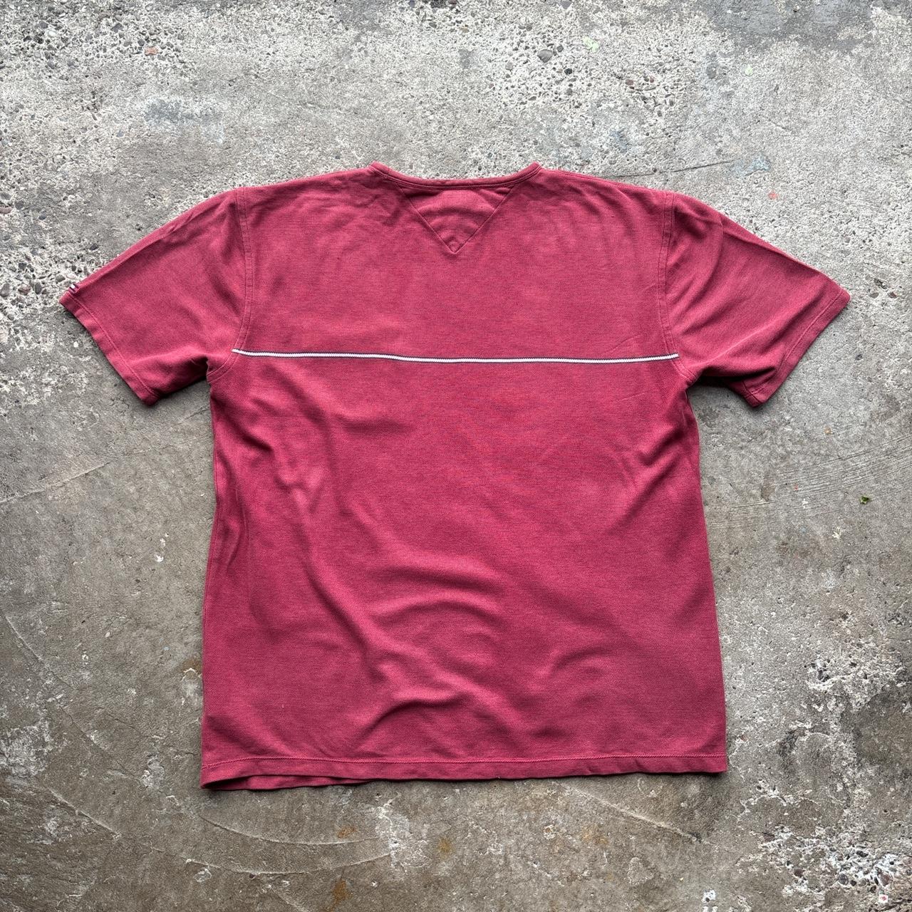 Red Tommy Hilfiger pocket t-shirt