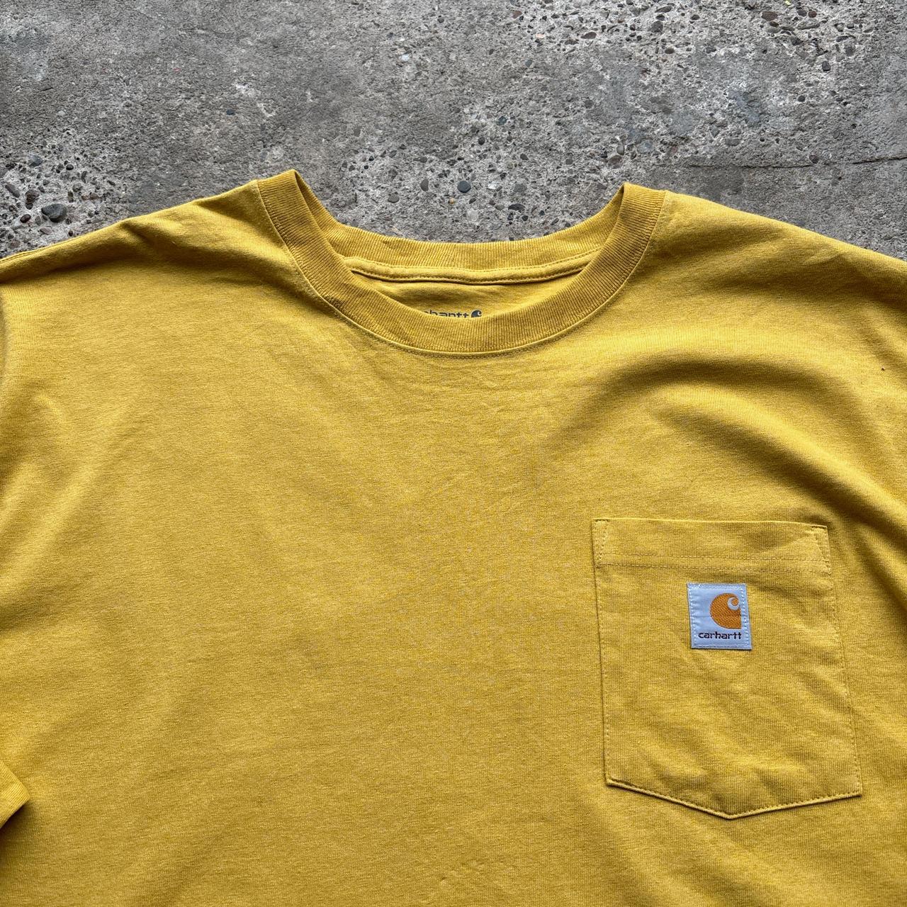 Yellow Carhartt long-sleeve pocket tee - XXXL