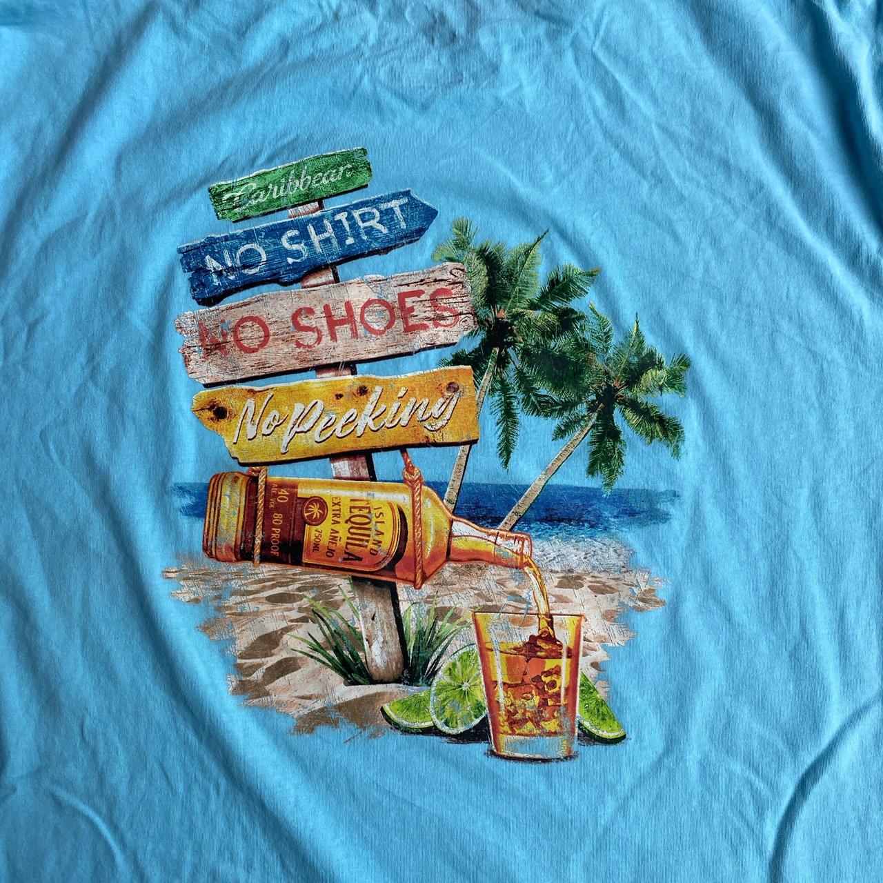 Light Blue ‘Caribbean’ Graphic Bar T-Shirt