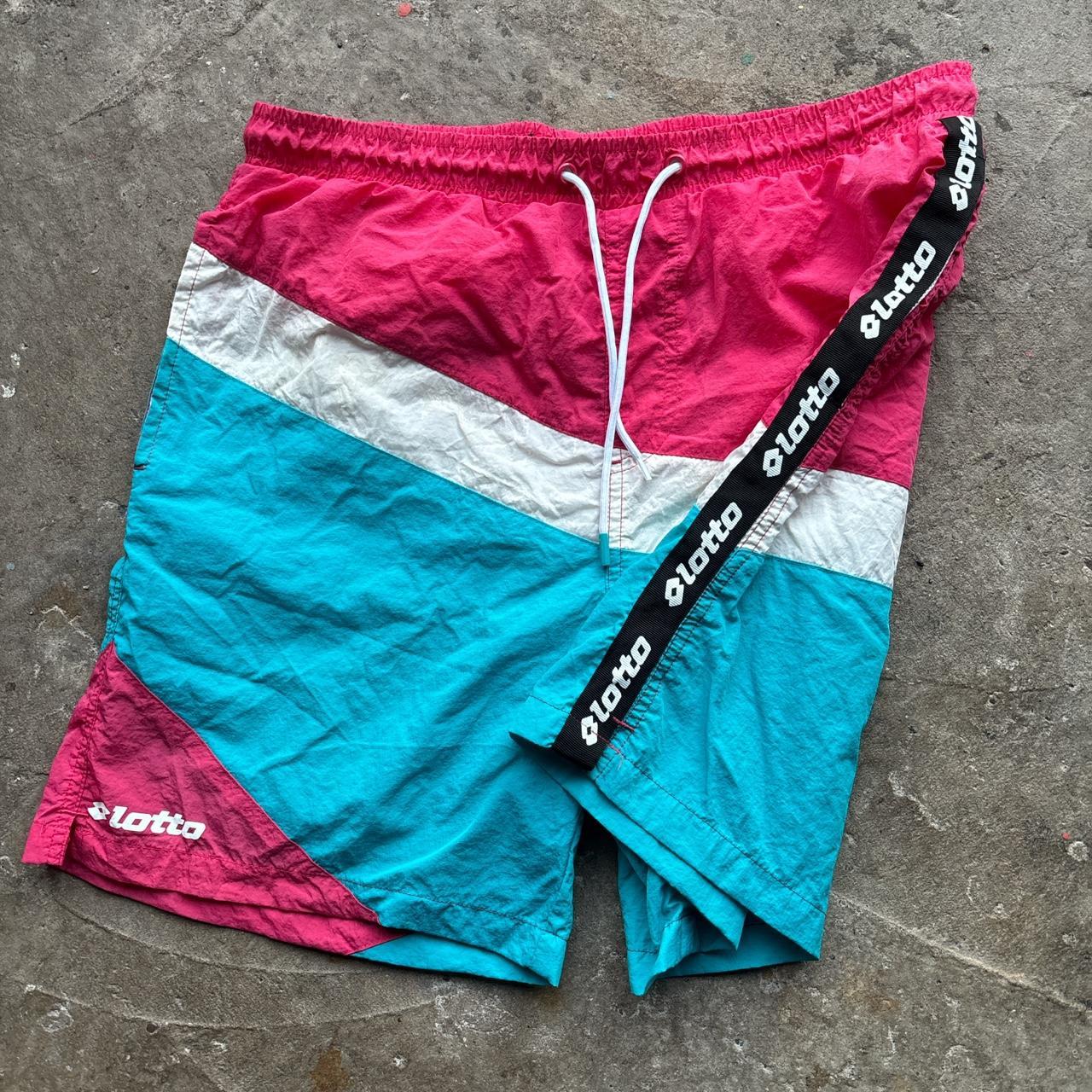 Pink, white and blue Lotto swim shorts/ trunks
