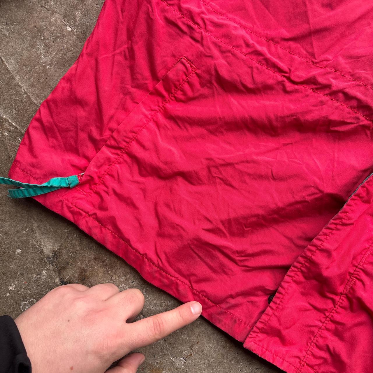 Vintage Red, purple and green Colombia rain jacket