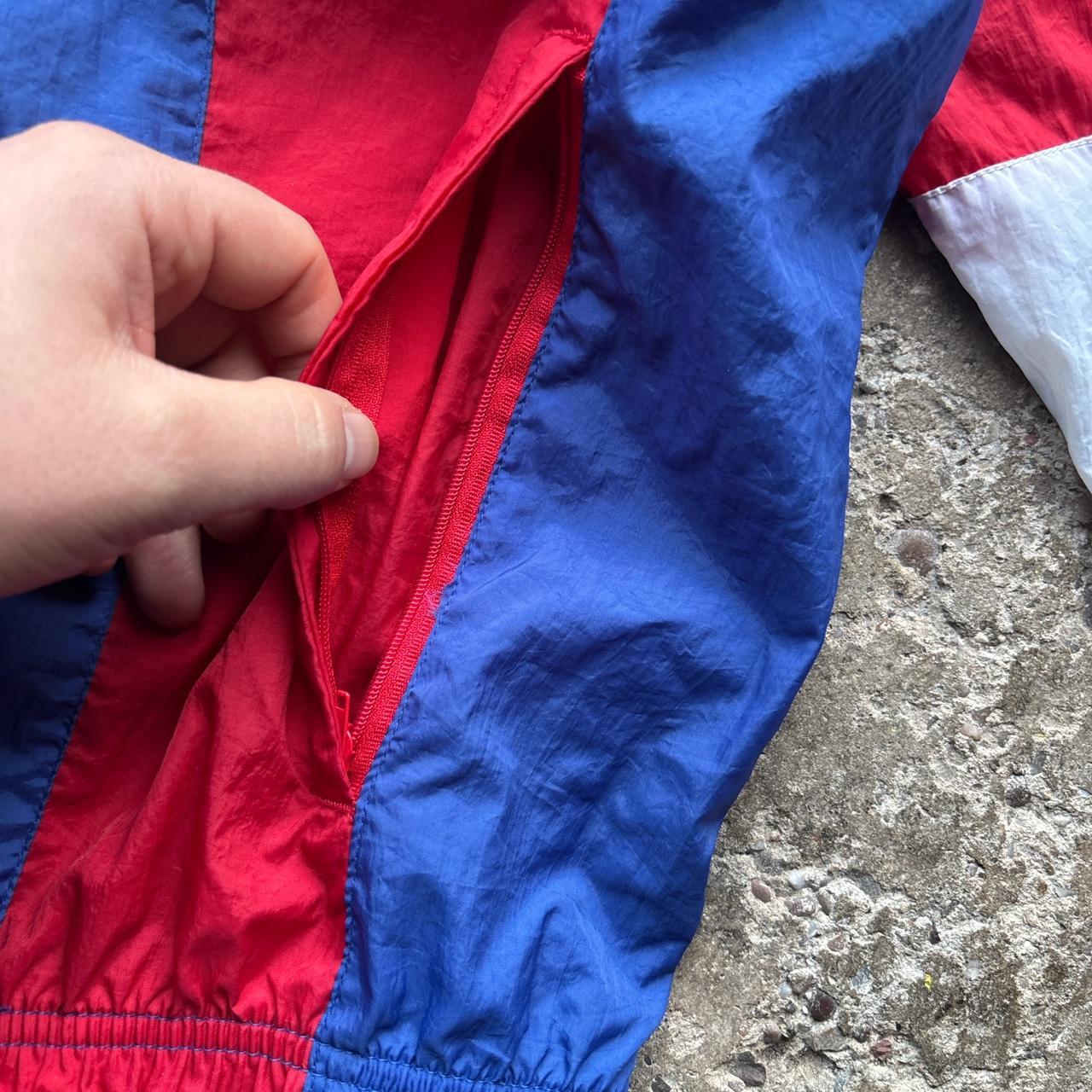 Vintage blue, white and red track jacket