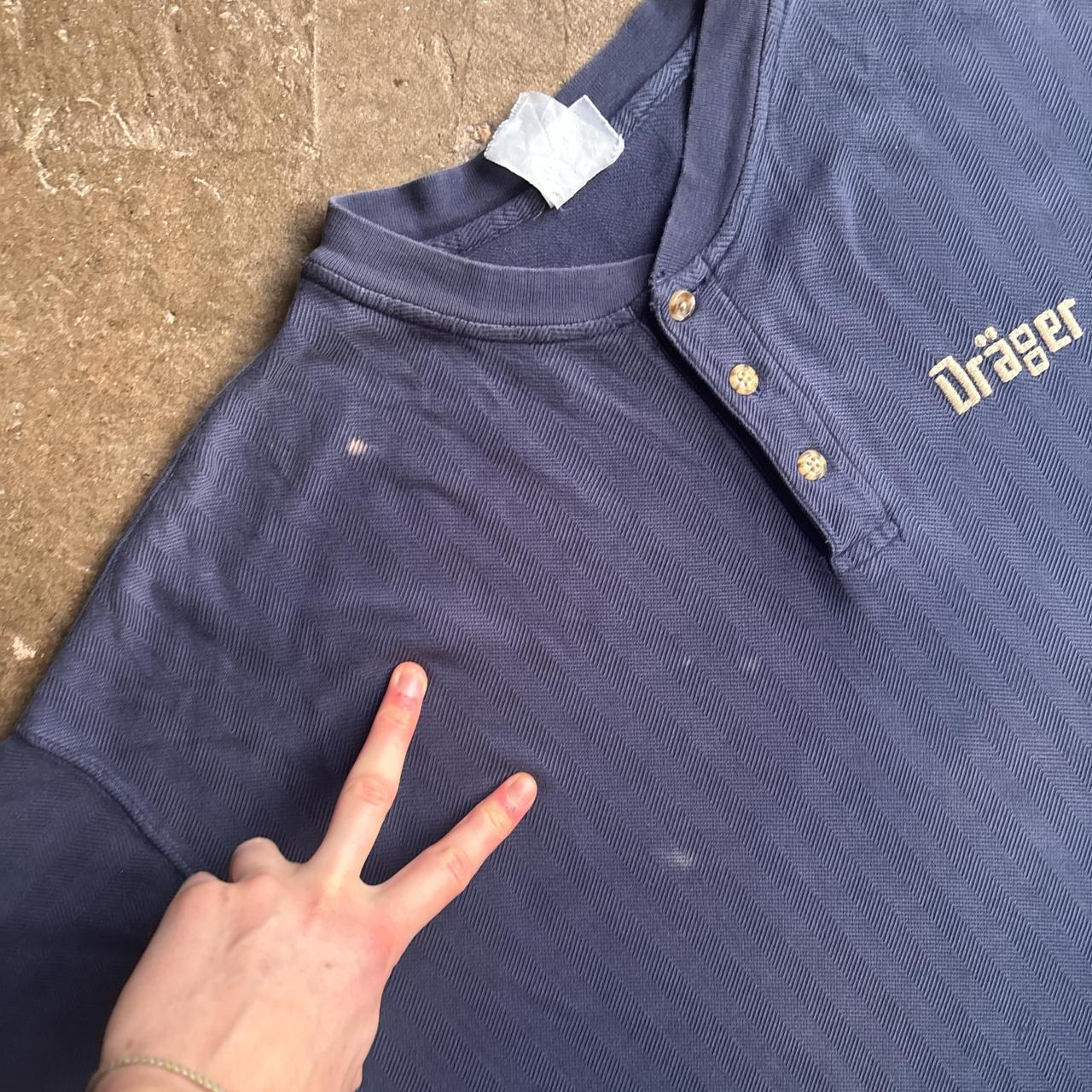Navy Button Up Carhartt T-Shirt - 2XL