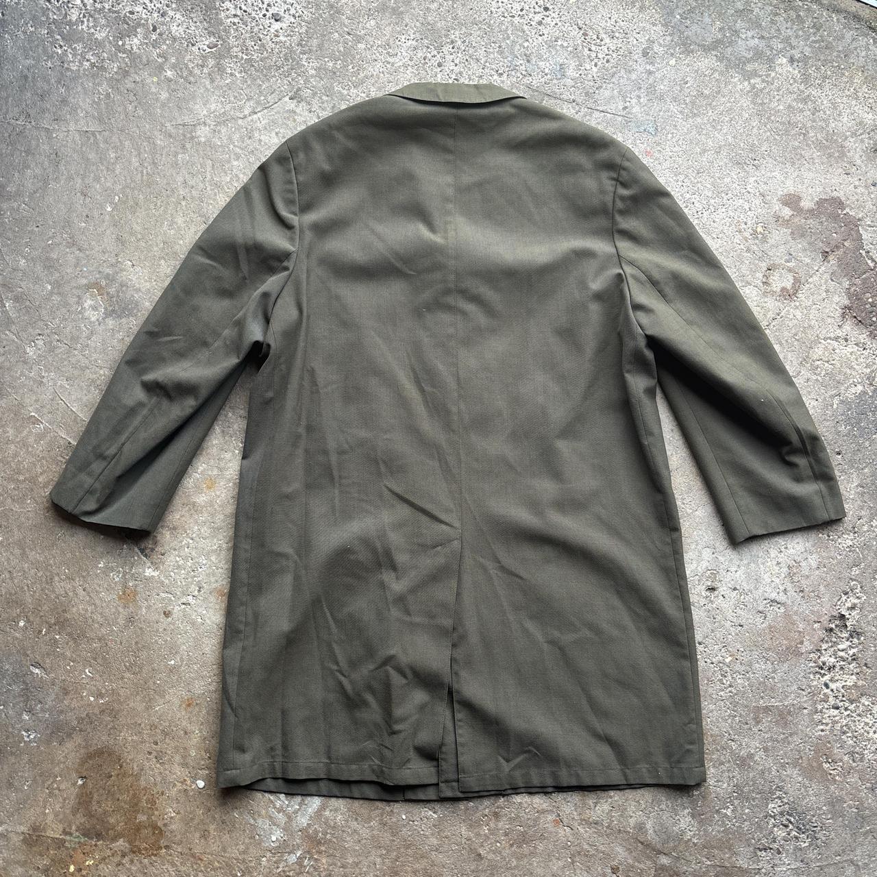 Vintage Military Style Khaki Green Trench Coat
