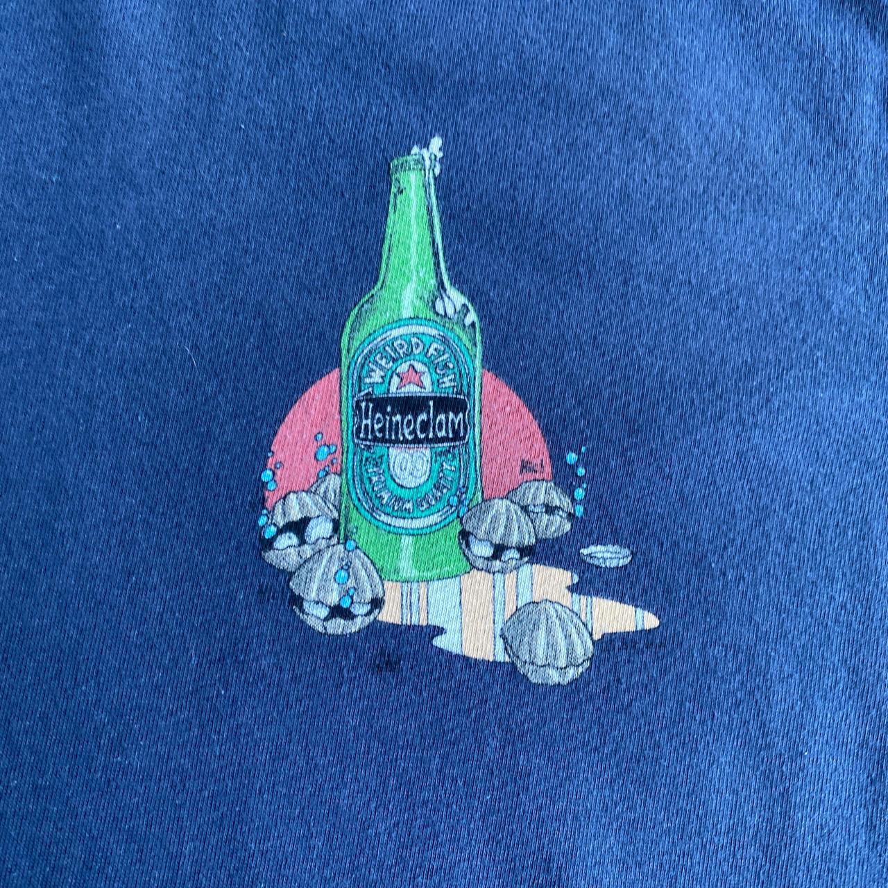 Navy Weird Fish Beer Graphic T-Shirt