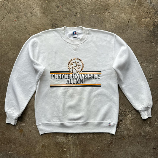 White Graphic sweatshirt with ‘Purdue University’ print