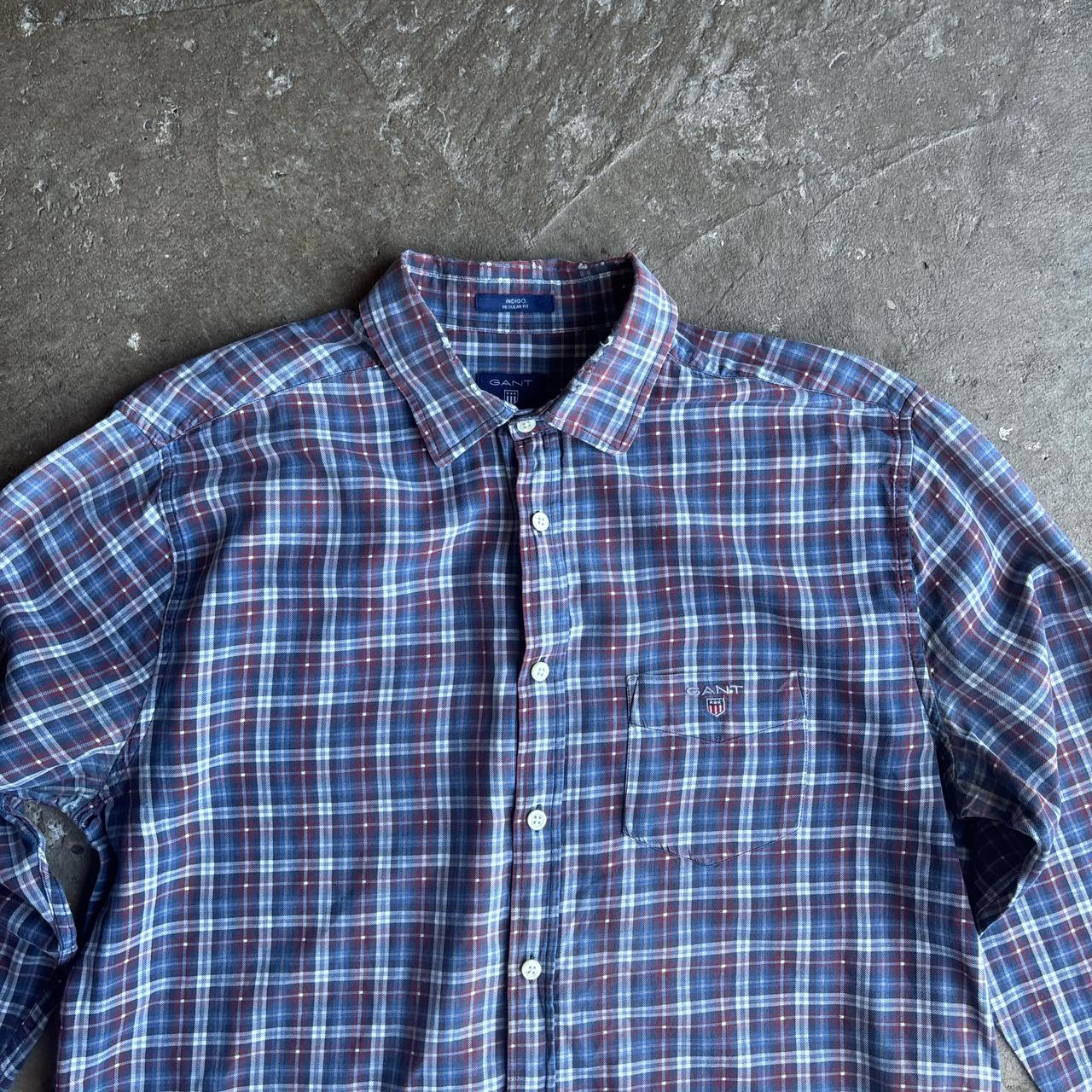 Blue & Red Checkered GANT Long-Sleeve Shirt