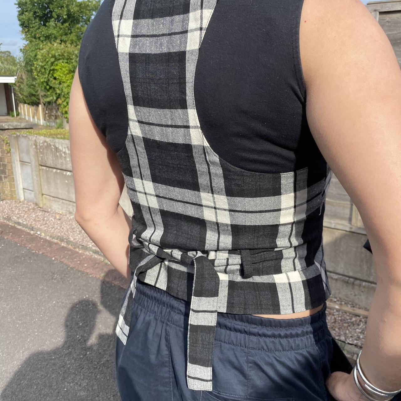 Black & White Checkered Waistcoat