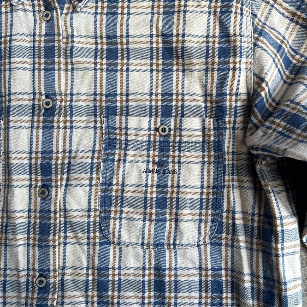 Armani Jeans Checkered Beige & Navy Shirt